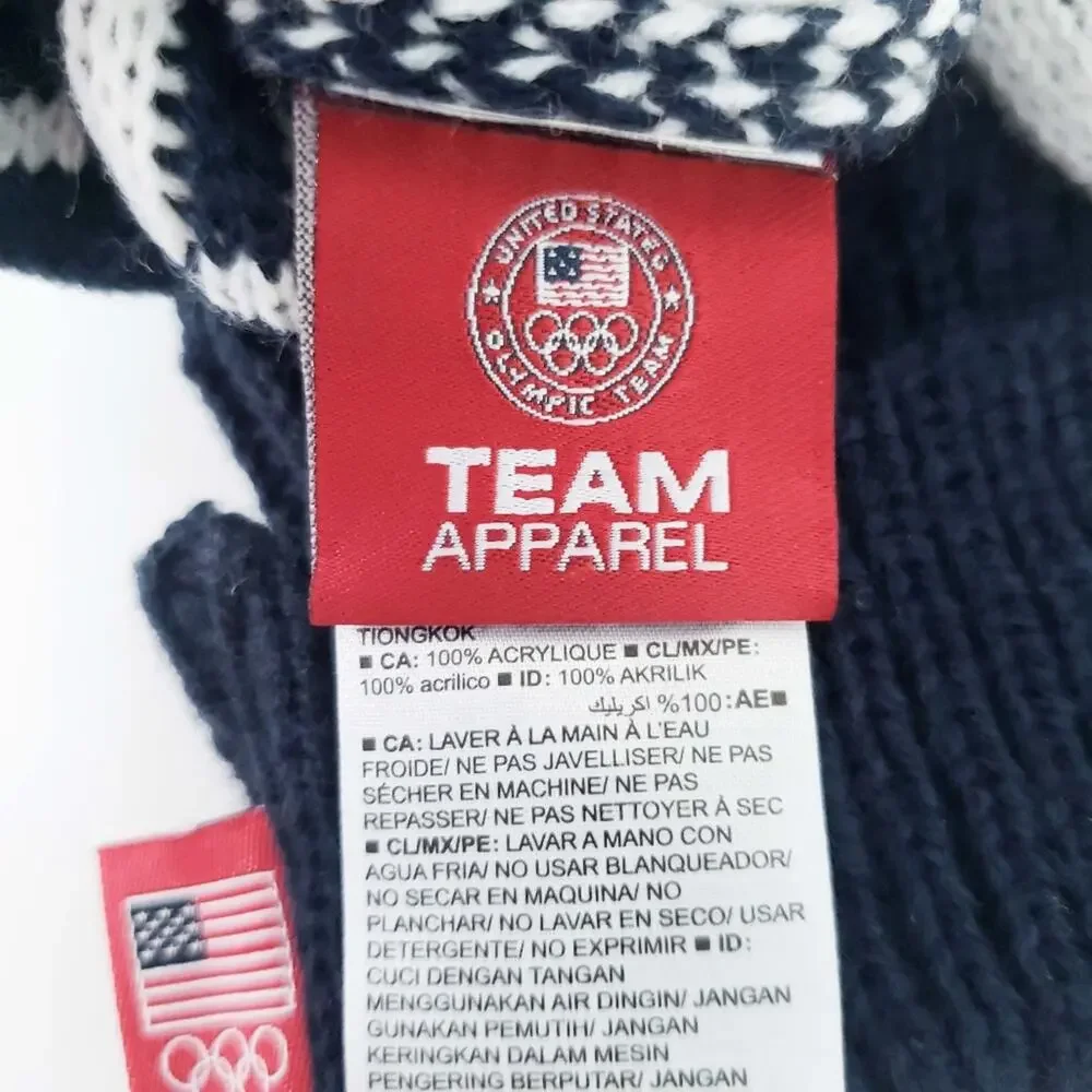 Team USA Olympic Mittens Gloves One Size Adult Red White Blue